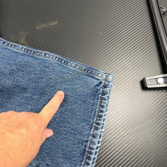 Levis 505 Mens Straight Leg Blue Denim Jeans Size 36x32 Workwear Casual - Picture 13 of 13